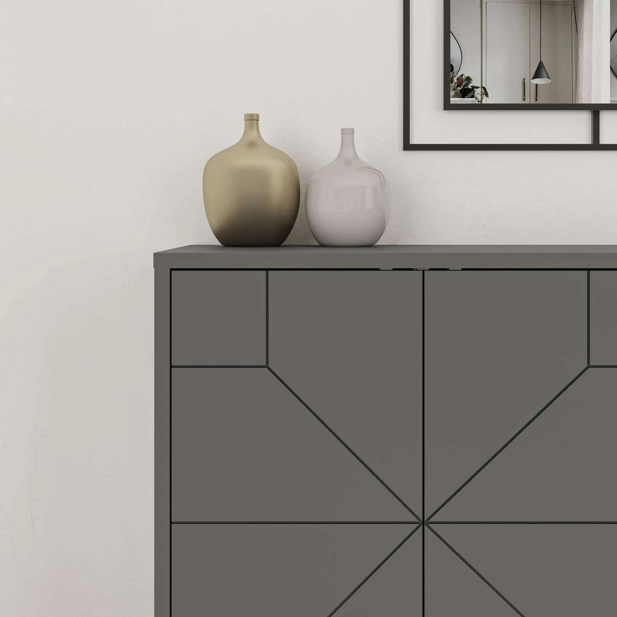 Konsol Skye Decor, ngjyrë antracit, 123x62.4x35cm