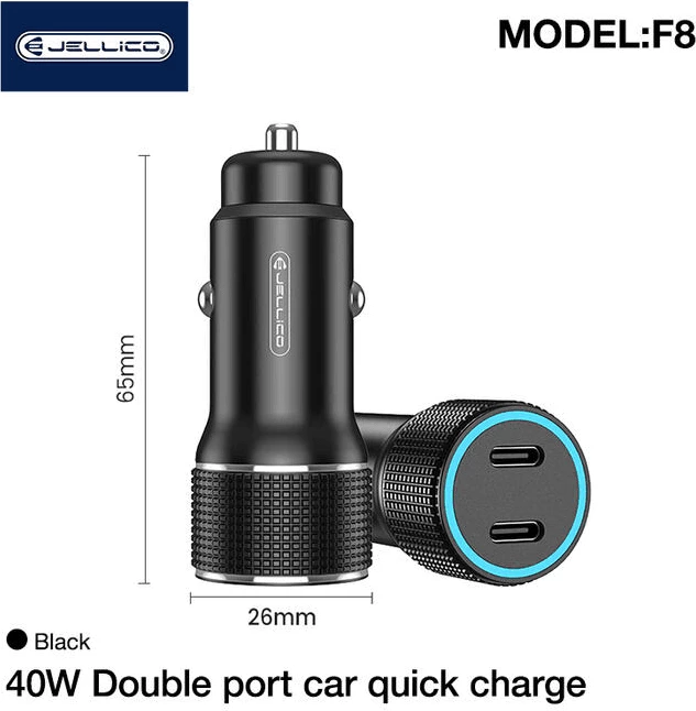 Karikues veture Jellico F8 2x Type-C PD 40W QC, i zi