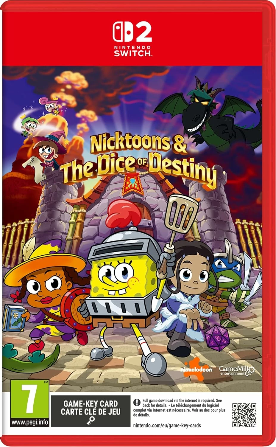 Lojë Nintendo Switch 2 GameMill Entertainment Nicktoons & The Dice Of Destiny (Game-Key Card), PEGI 7
