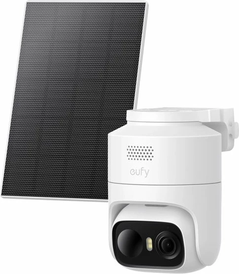 Kamerë sigurie ANKER Eufy eufyCam C37 2K 360° AI tracking me panel diellor, e bardhë
