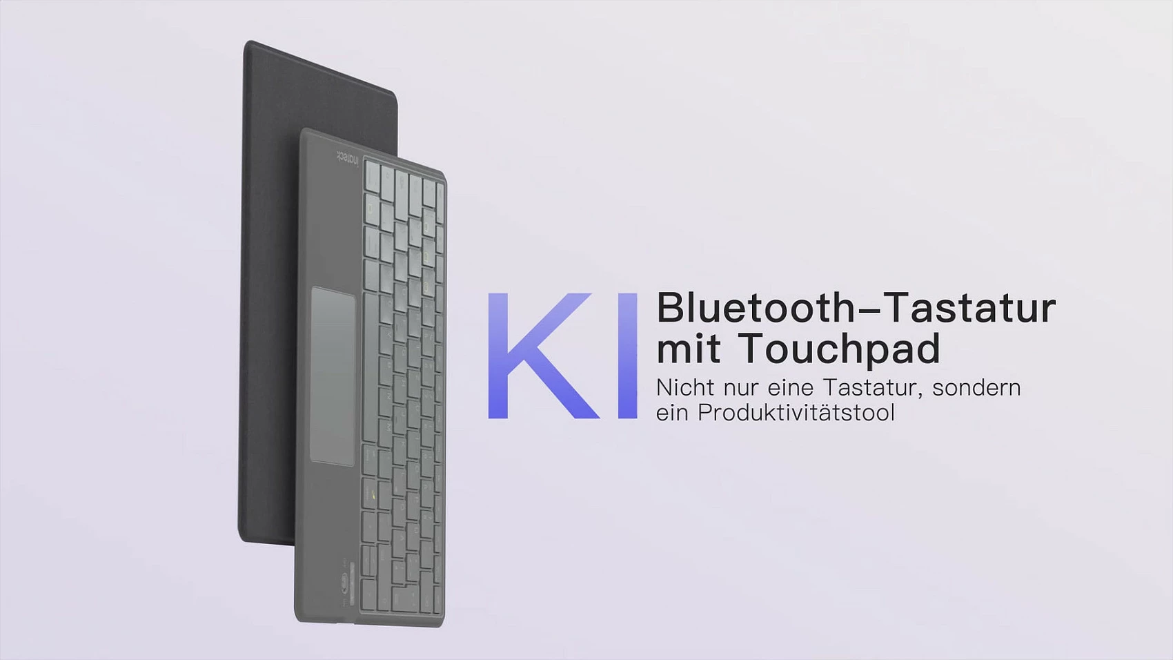 Tastierë inateck për iPad Pro 11, QWERTZ, me touchpad, gri