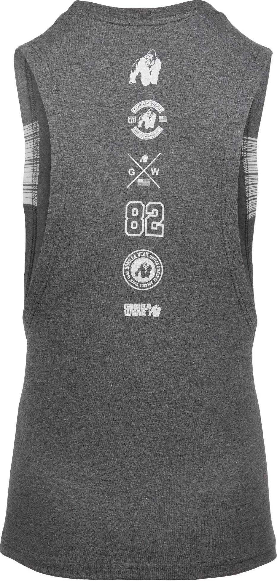 Lopez Drop Armhole Tank Top - Dark Gray Melange [Madhësia: 2XL]