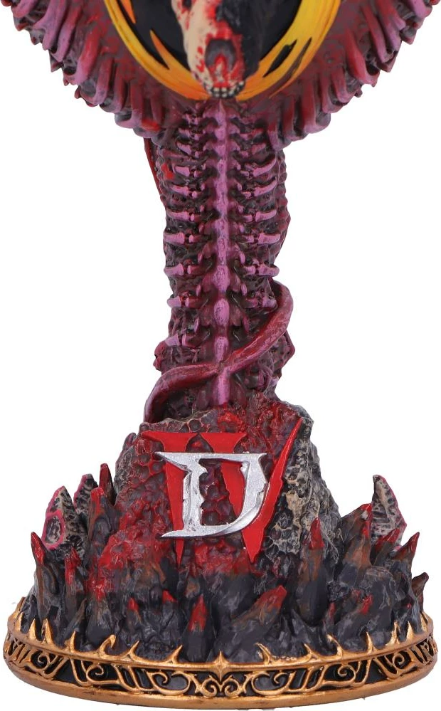 Krigë koleksionuese NEMESIS NOW Diablo IV Mephisto, rezinë e pikturuar me dorë, me insert inox, e kuqe/zezë me aksente ari
