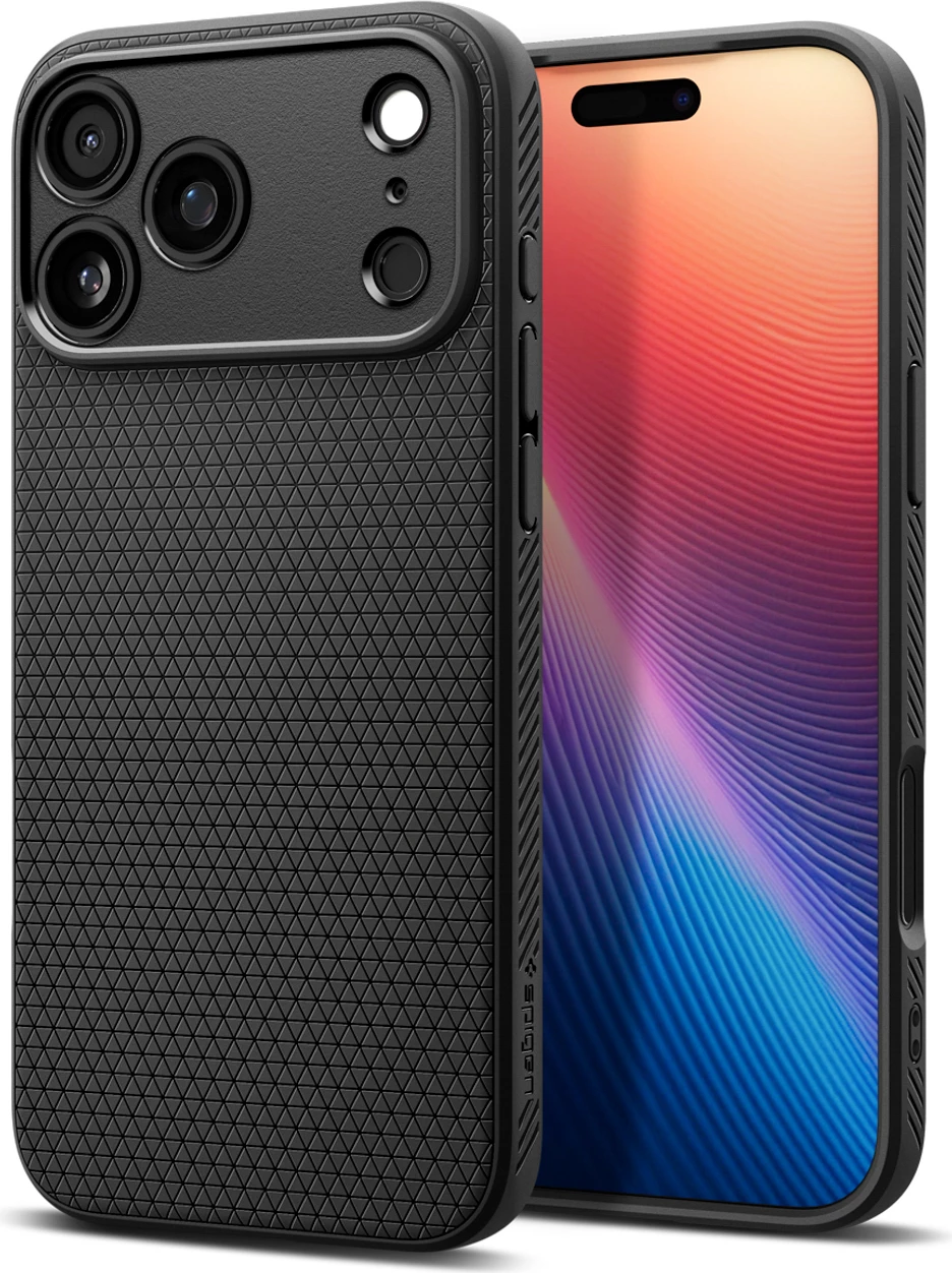 Mbështjellës Spigen Liquid Air për iPhone 17 Pro, Matte Black