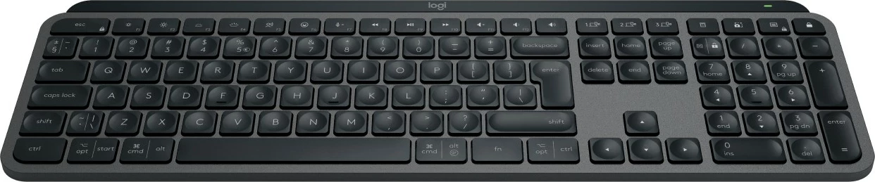 Tastierë Logitech MX Keys S, Wireless, RF Wireless + Bluetooth, QWERTY, LED, Grafit