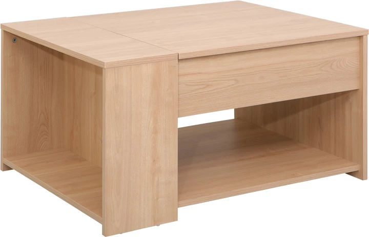 Tavolinë kafeje Aravis, shumëfunksionale, ngjyrë natyrale, 80x60x42cm