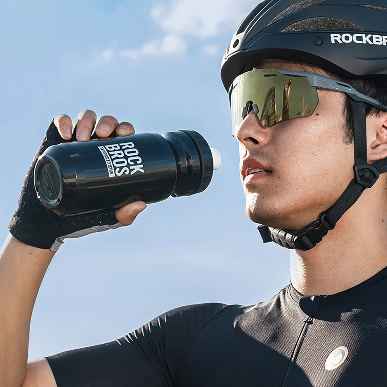 Shishe uji për biçikletë Rockbros 35210066001 600 ml, e zezë