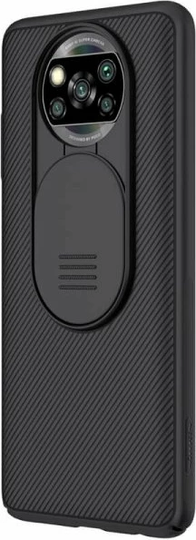 Mbështjellës NILLKIN CamShield për Xiaomi Poco X3, mbrojtje kamerë, i hollë, i zi