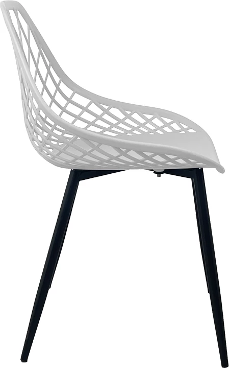 Karrige Suan pp, ngjyrë bardhë e zezë, këmbë metali, 56x49x82cm