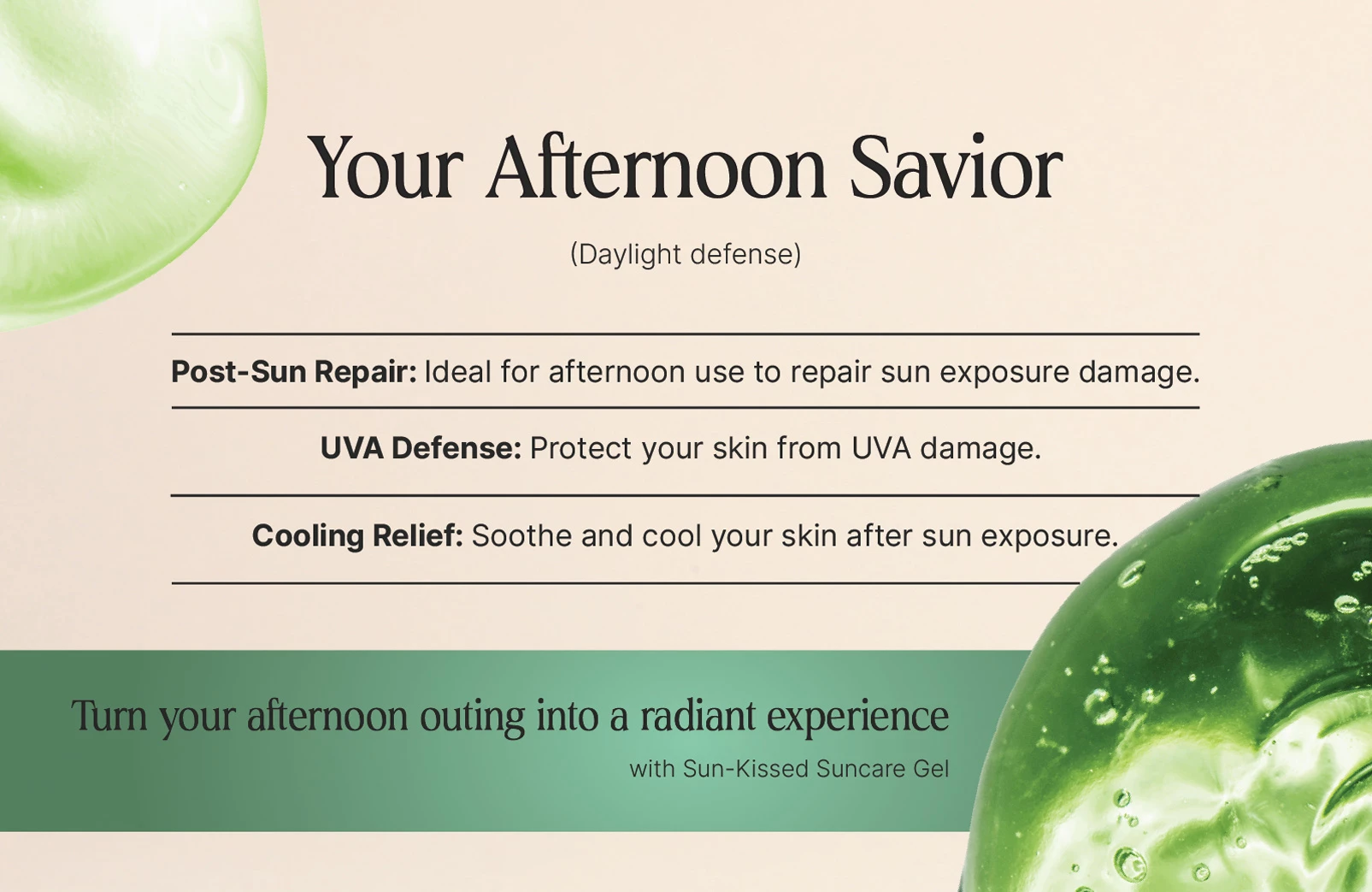 Sun-Kissed Suncare Gel