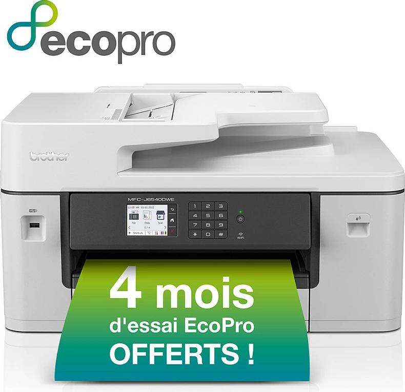 Printer multifunksional Brother MFC-J6540DWE, Inkjet me ngjyra, A3, duplex, ADF 50 fletë, gri/bardhë