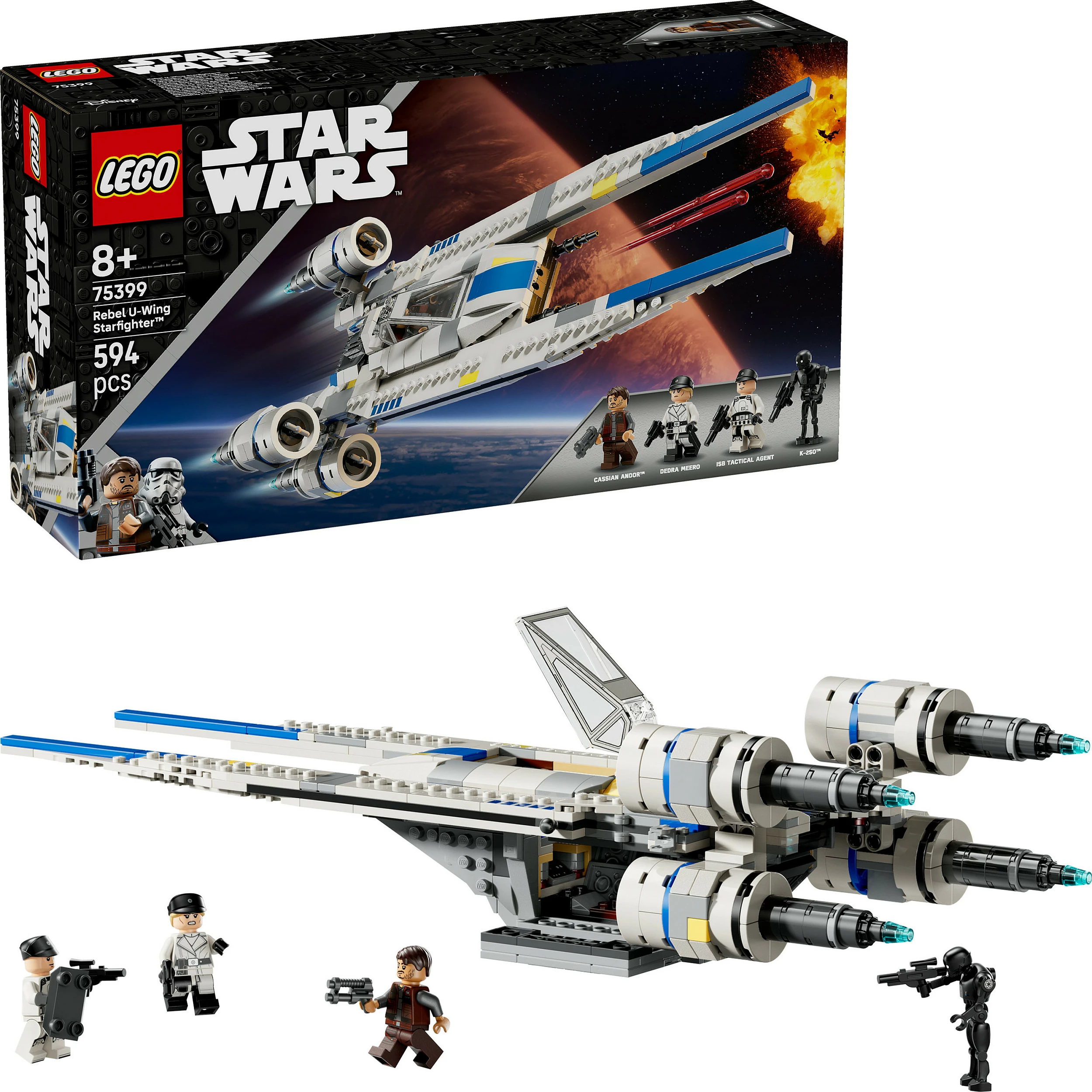 Set ndërtimi LEGO Star Wars Rebel U-Wing Starfighter 75399, 594 pjesë, shumëngjyrësh