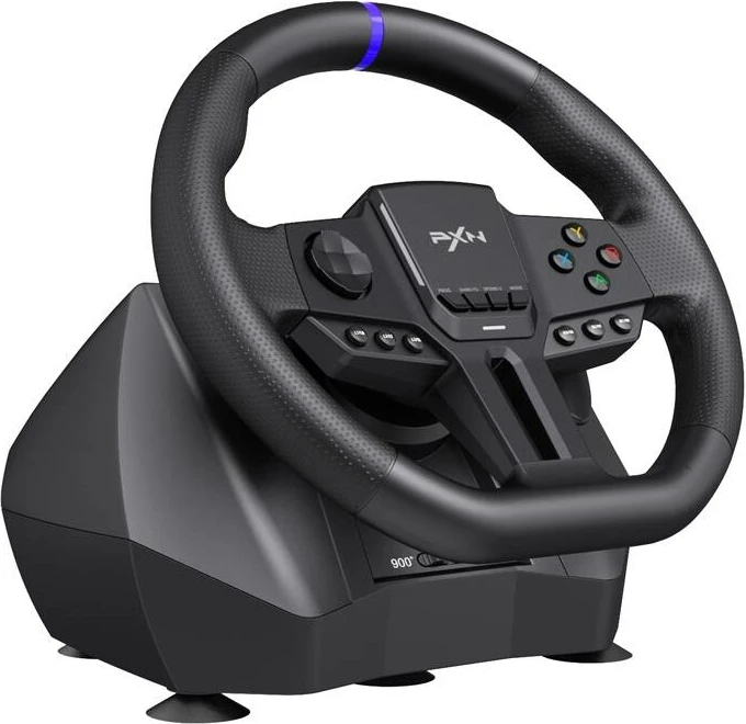 Timon gaming PXN V900 Gen2 me pedale, për PC/PS3/PS4/XBOX ONE/SWITCH, i zi
