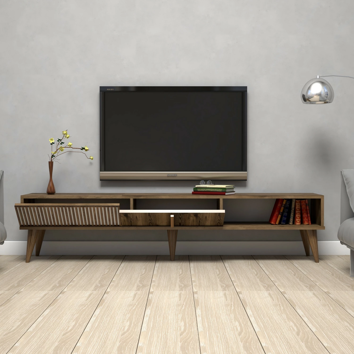 Komodë TV Hanah Home, Milan, ngjyrë arre