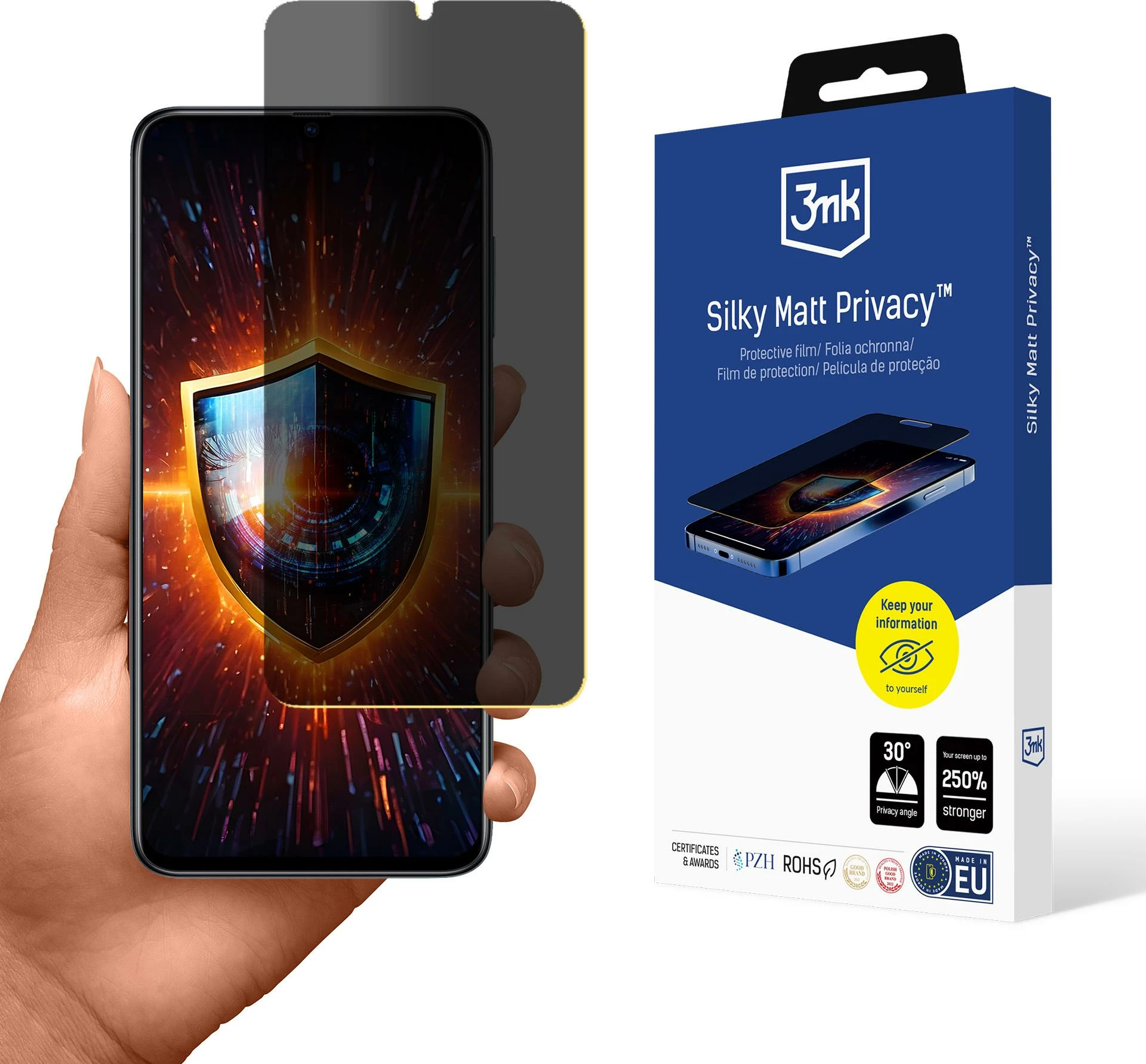 Mbështjellës privatësie 3mk Silky Matt Privacy për Samsung Galaxy A70, mat