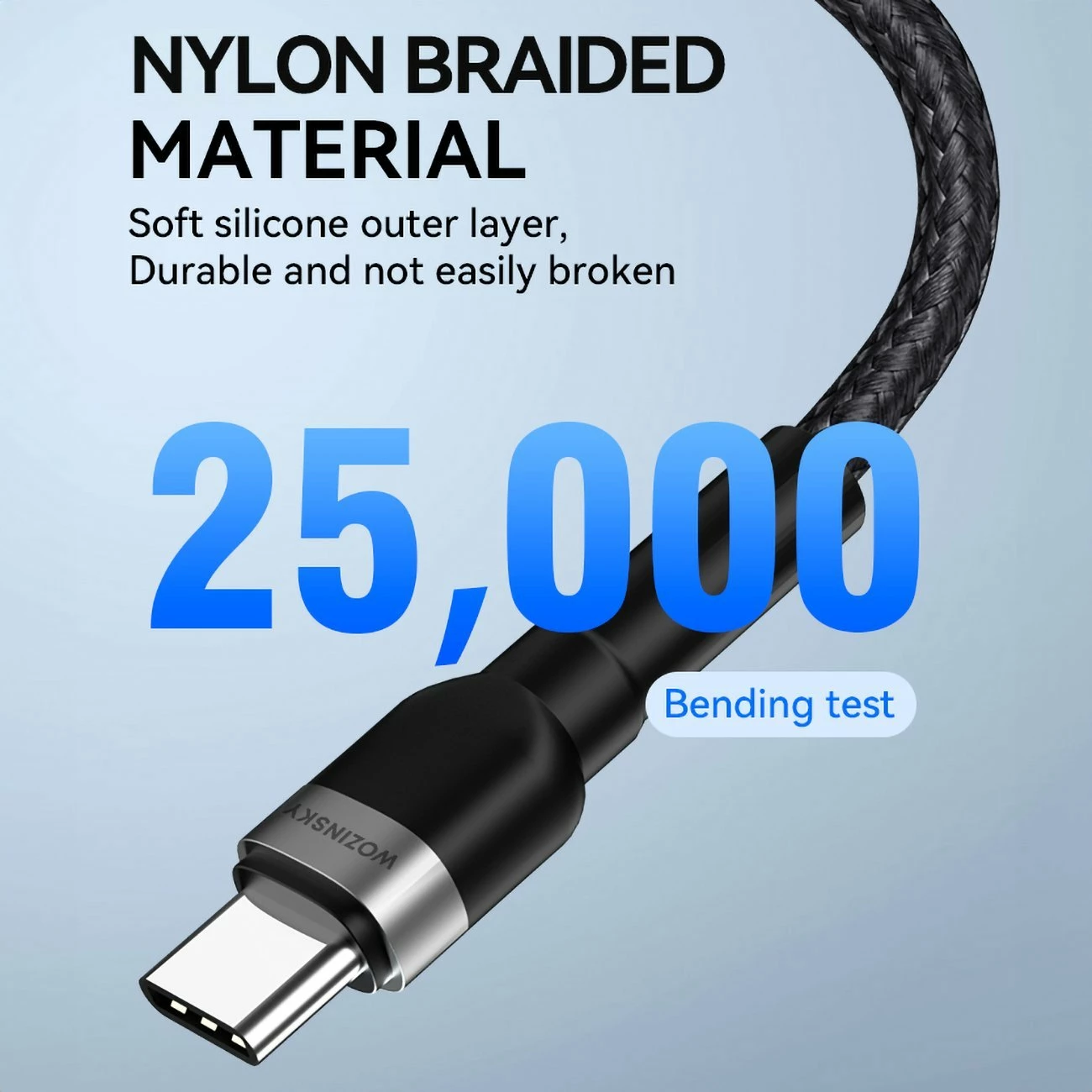 Kablë USB-C në USB-C Wozinsky WNBCC2 PD 65W 2 m, e zezë, 1 copë