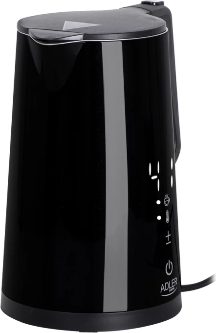 Çajnik elektrik ADLER AD1345B 1.7L 2200W me ekran LED dhe rregullim temperature, i zi