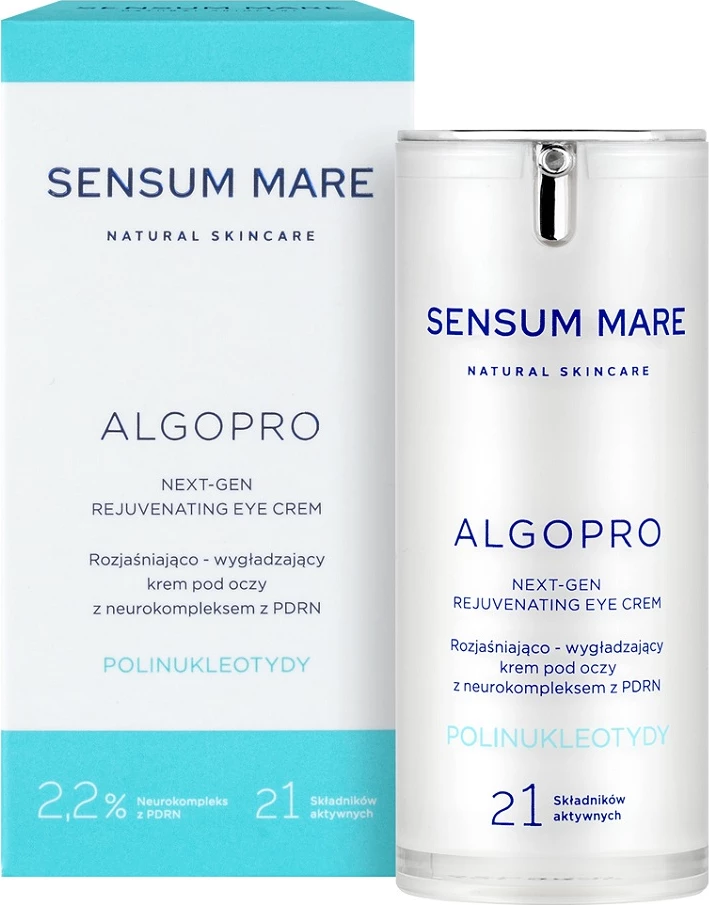 Krem për sy për femra Sensum Mare Algopro Brightening and Smoothing Eye Cream me 2.2% Neurocomplex nga PDRN, 15ml