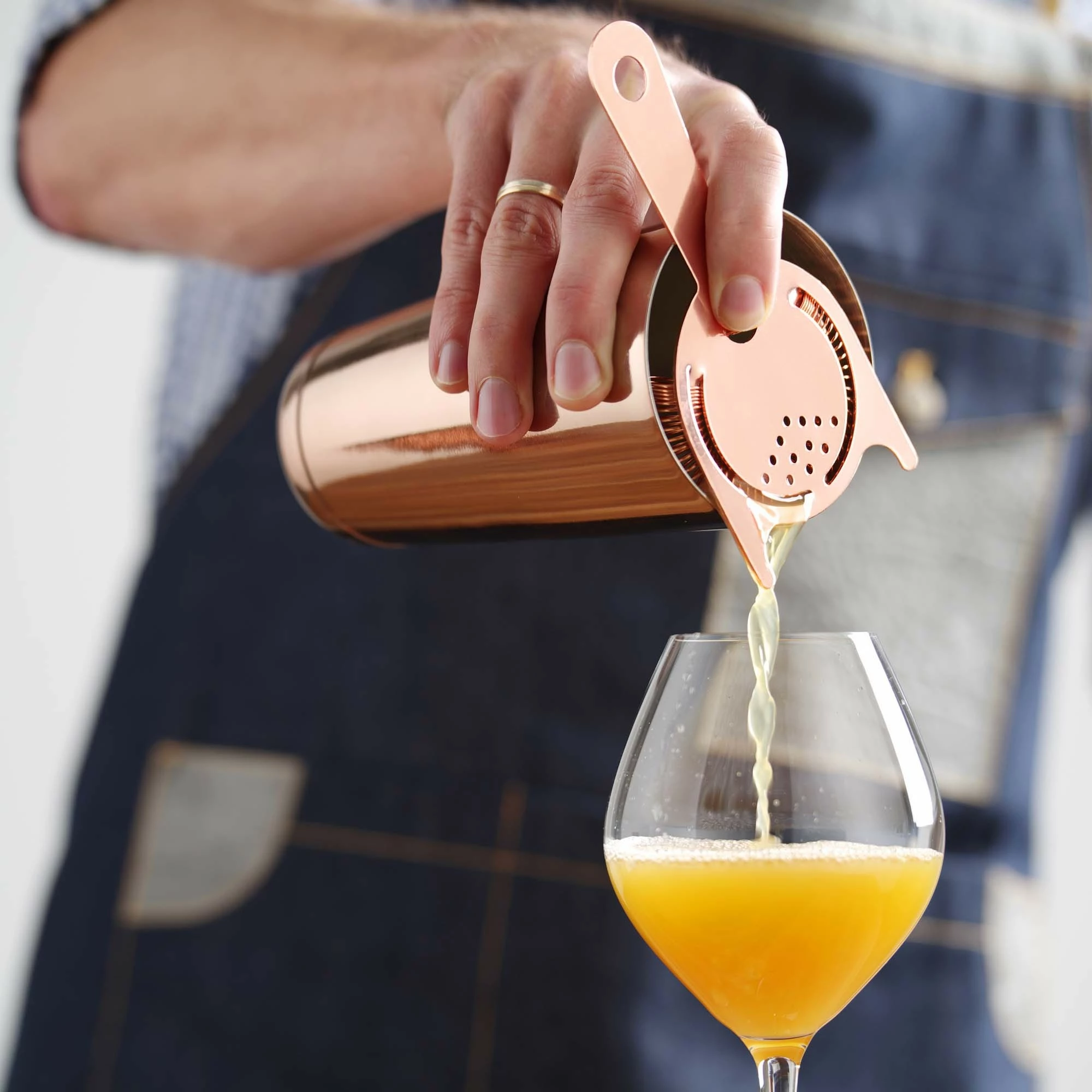 Sitë Julep, Bar Up, 160x76mm, inox i veshur me bakër, ngjyrë bakri