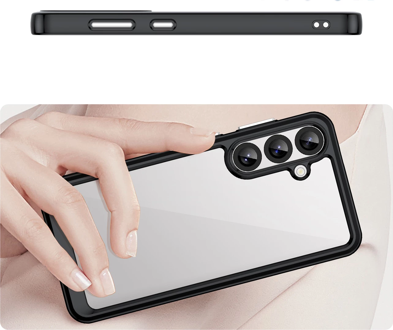 Mbështjellës Hurtel Outer Space Case për Samsung Galaxy S25+, i zi