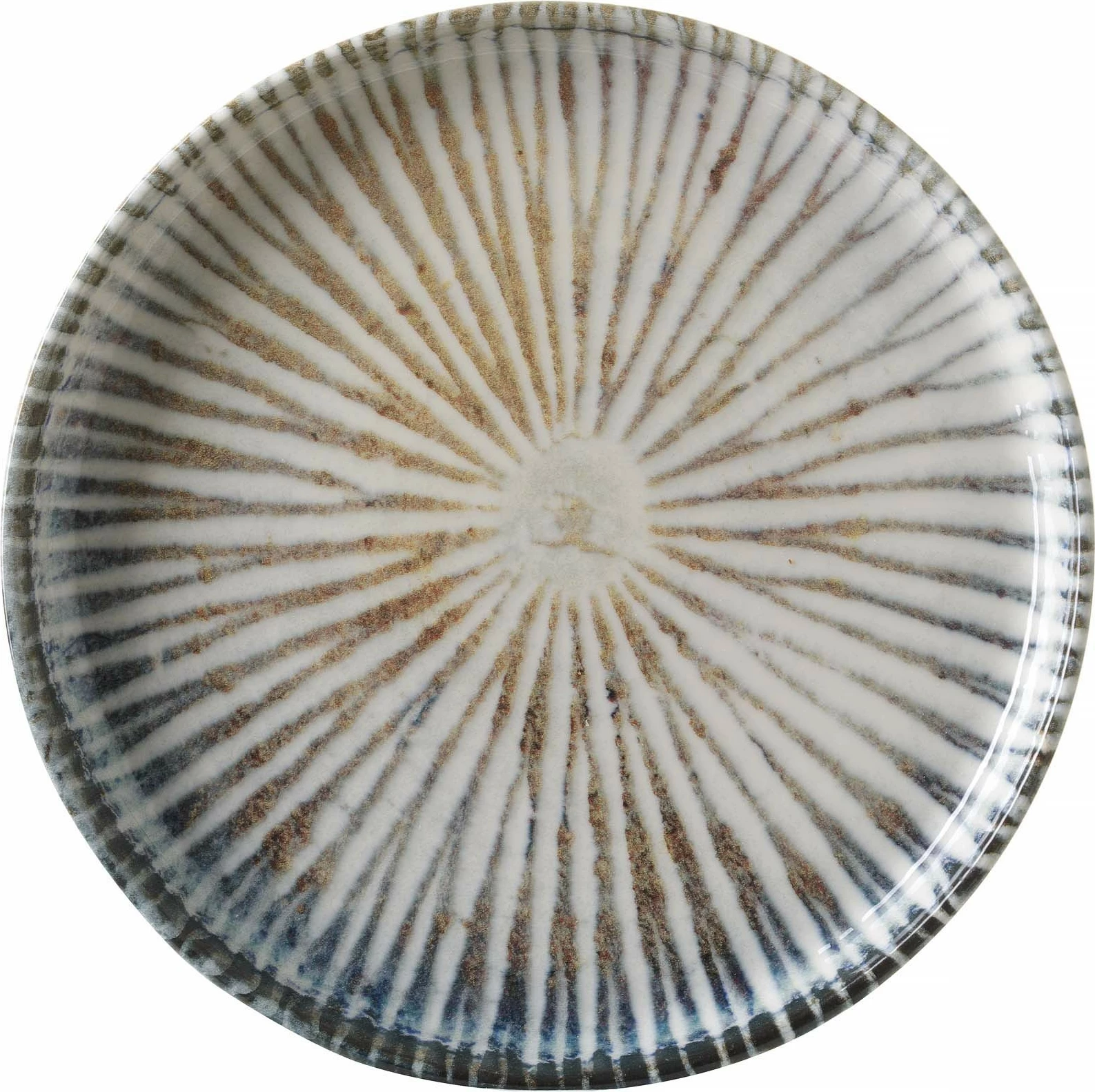 Pjatë me buzë të lartë Fine Dine Ammonite 210 mm, gri-kaltër, set 6 copë