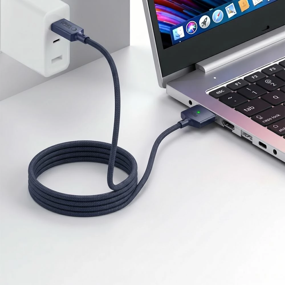 Kablë karikimi USB-C në MagSafe 3 Tech-Protect MMC01 Ultraboost 140W 2m, blu e errët, 1 copë