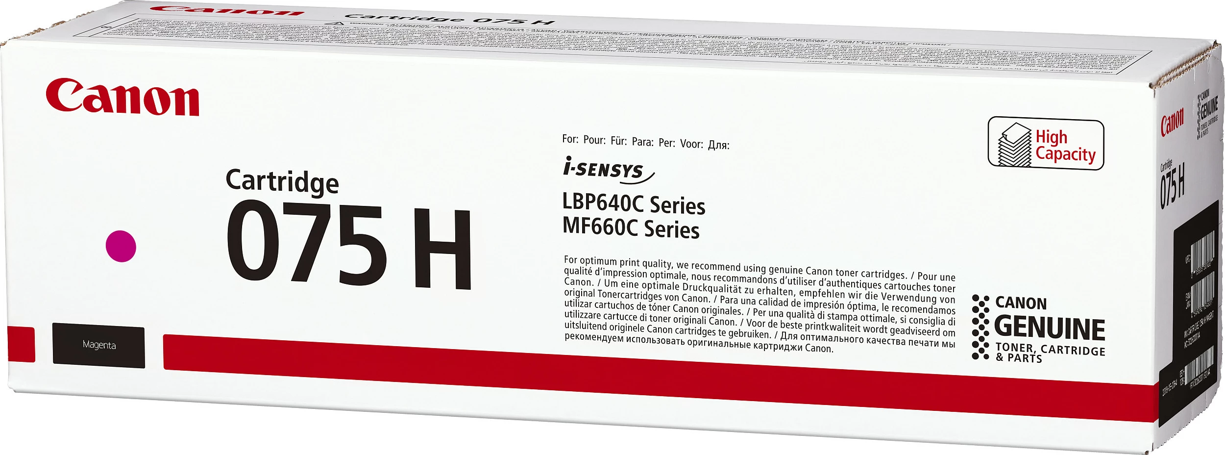 Toner Canon 075H (6367C002), High Yield 2500 faqe, Magenta