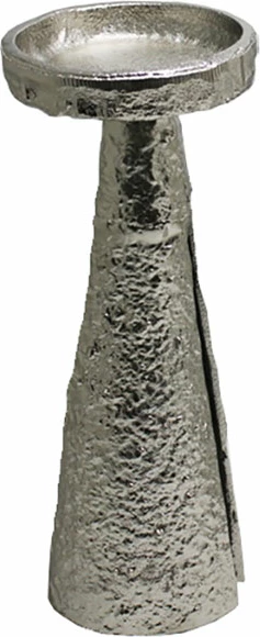 Mbajtëse qiriri ARCO 26.5, alumin, ngjyrë argjendi, 11x11x26cm