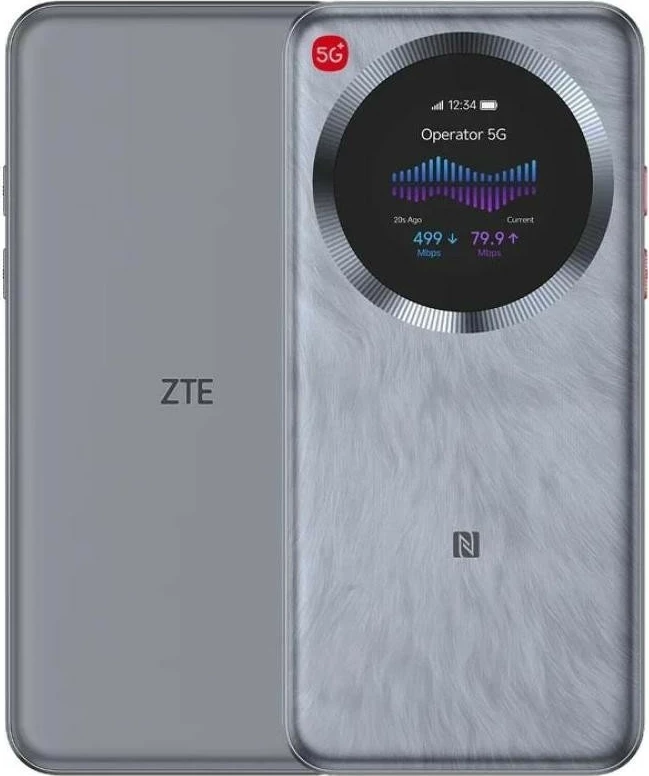 Router mobil ZTE U30 PRO, Wi-Fi 6, 5G, ekran LCD, gri