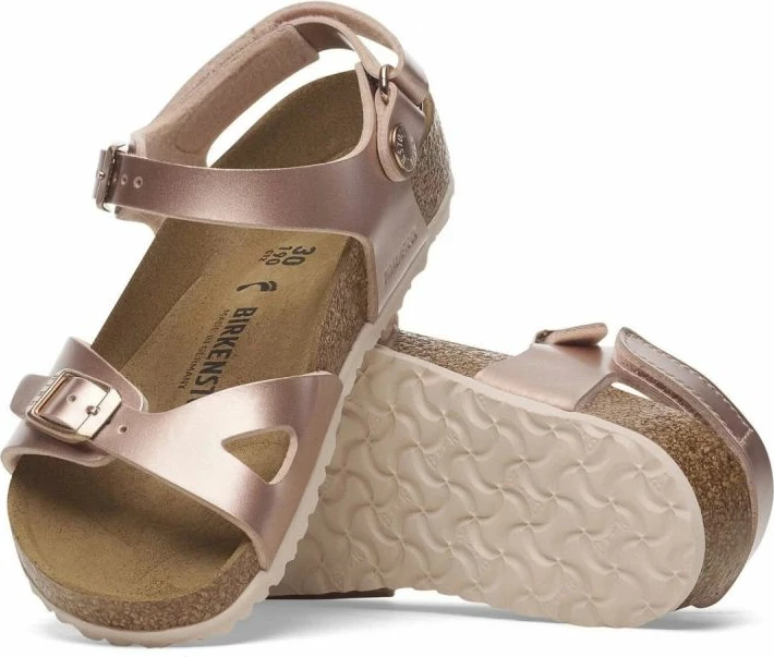 Sandale për fëmijë Birkenstock, të arta dhe rozë