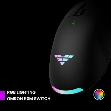 Maus gaming PREYON Owl Wireless POW35B, 16000 DPI, 2.4GHz/USB, RGB, i zi