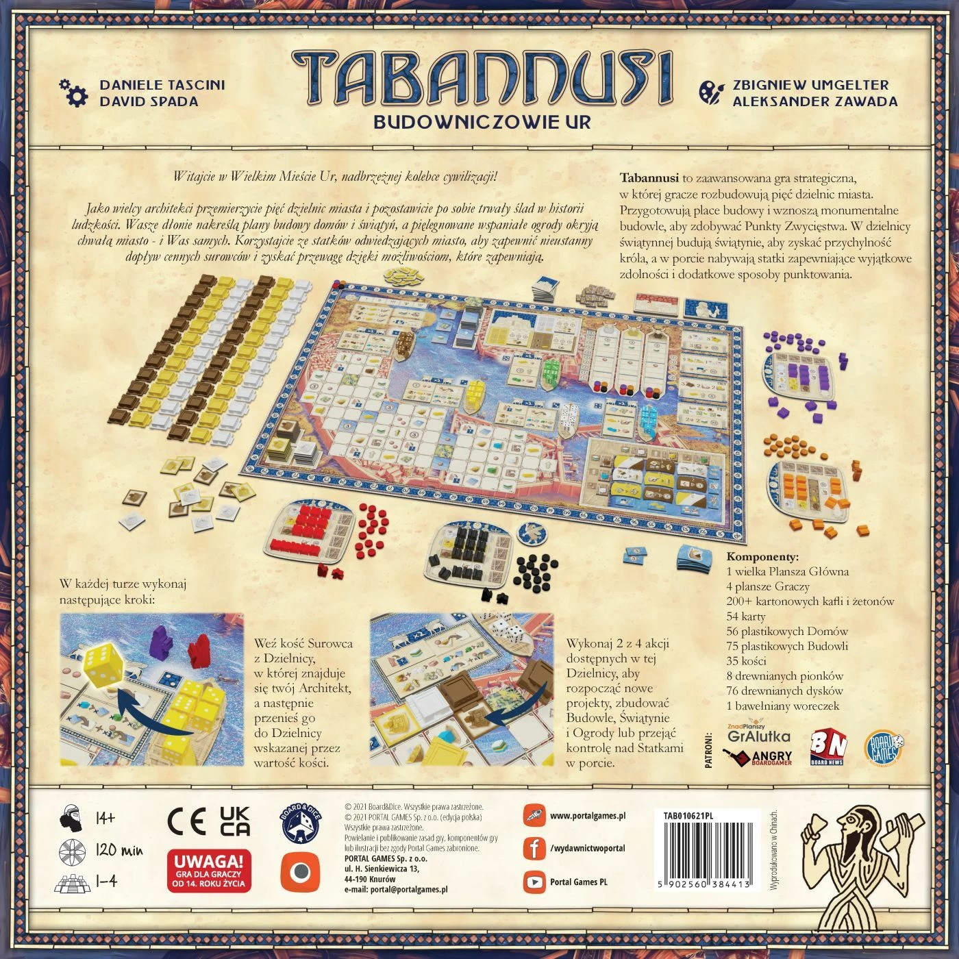 Lojë tavoline Portal Games Tabannusi: Builders of Ur, 1-4 lojtarë, 120 min, 14+, version polonisht