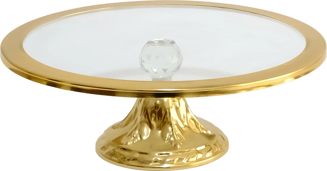 Pjatë për servirje ëmbëlsirash Hermia Concept, ngjyrë ari, PLT0484