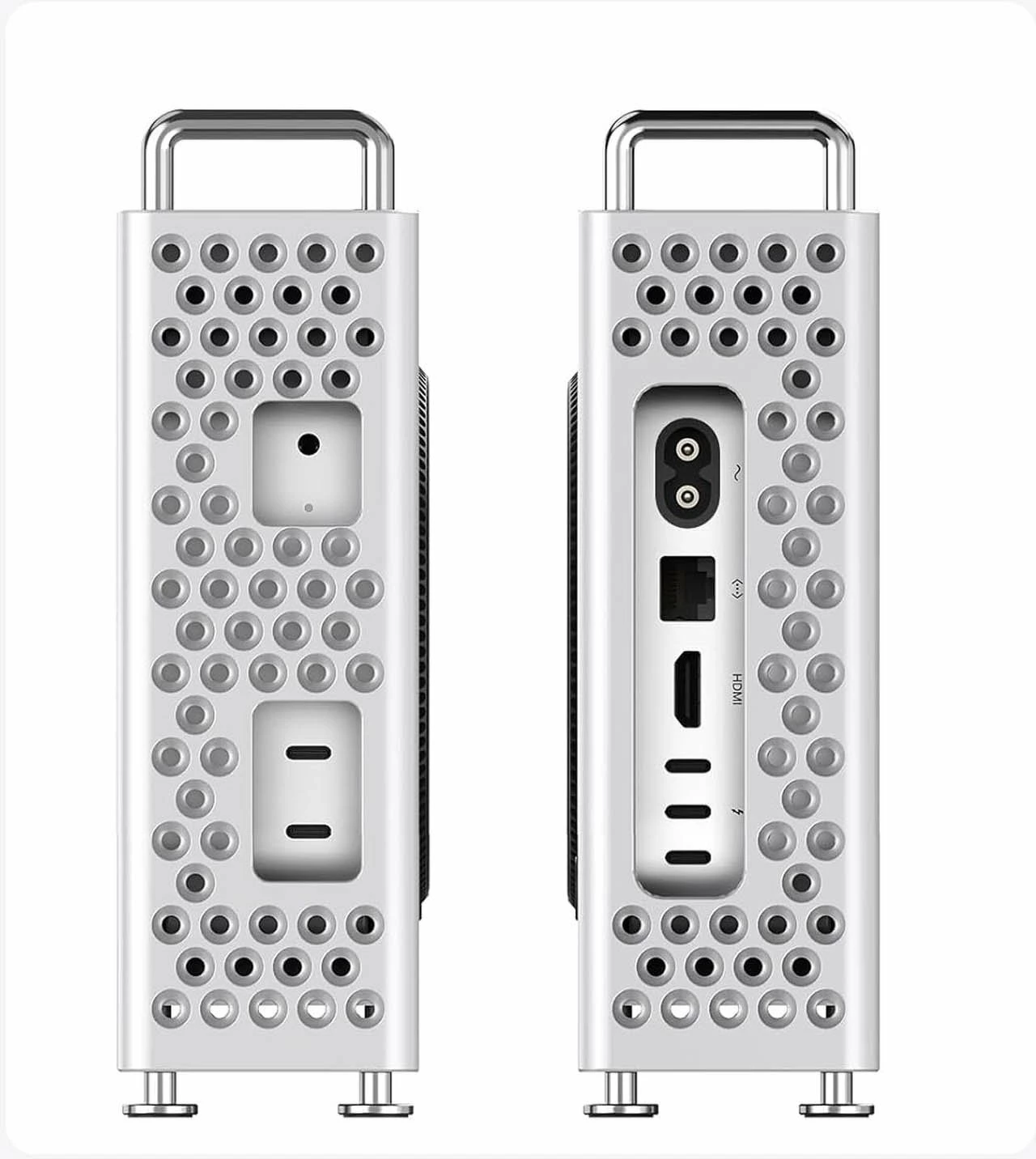 Kasë Orico MS10-SV-EP për Mac Mini M4, alumin, argjendtë