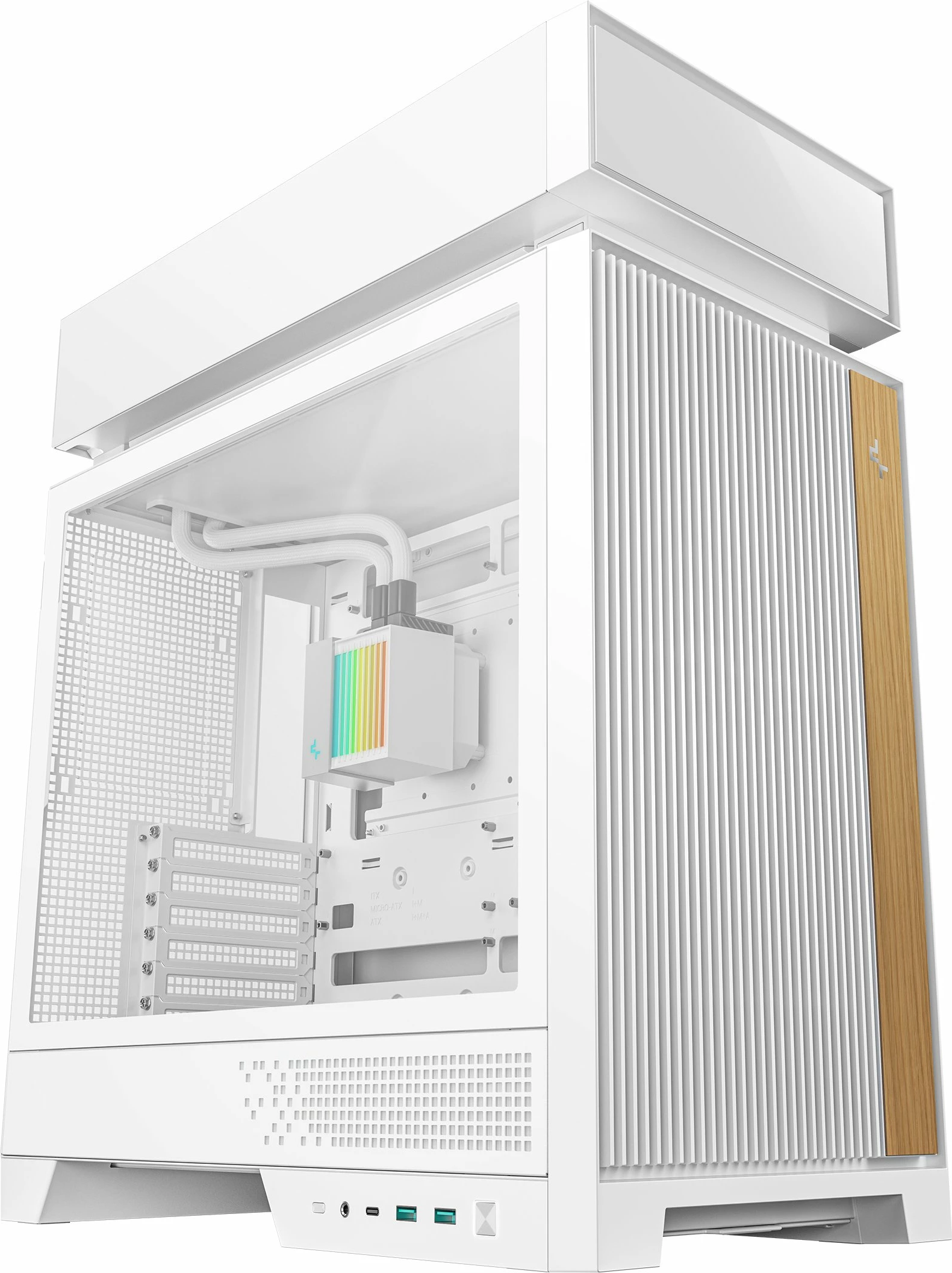 Kasë Deepcool CL6600 WH Mid Tower ATX, radiator 360mm, ARGB, Tempered Glass, e bardhë