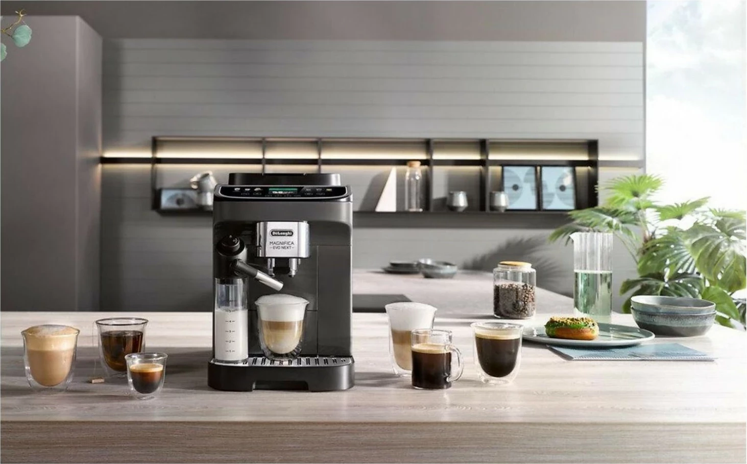 Aparat kafeje DeLonghi Magnifica Evo Next ECAM310.60.GB, 1.9L, 1450W, zi-gri