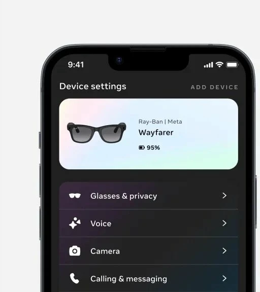 Syze dielli smart Ray-Ban Meta Wayfarer RW4008 601ST353, 32GB, kamerë 12MP, polarizuese UV400, me kasë karikimi + leckë, zezë mat/grafit