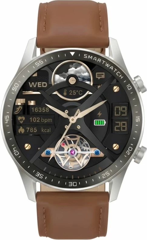 Smartwatch Gravity GT10-8, argjendt, 2 rripa