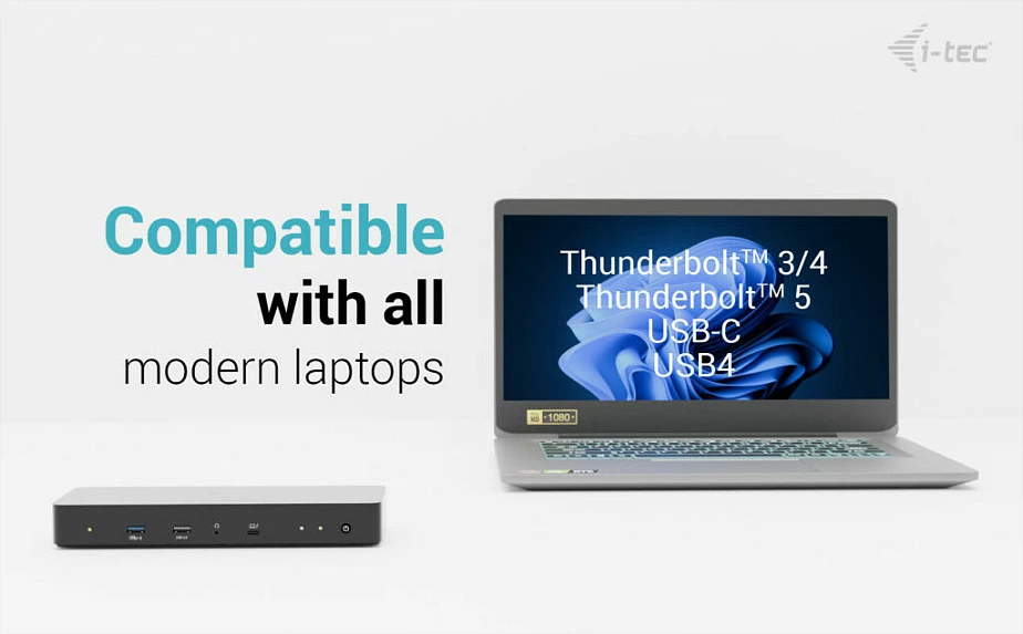 Docking stacion I-TEC Thunderbolt 4 Intelligent Dual Display DS, 2x DP, GLAN, PD 90W, e zezë