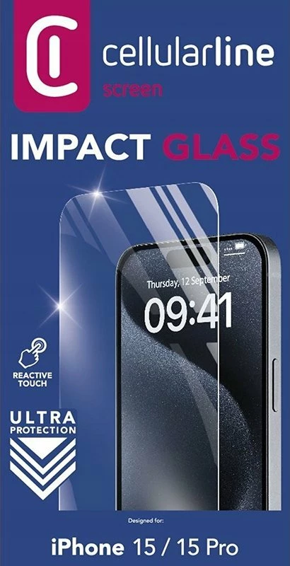 Xham i kalitur antishok Sourcing Impact Glass për iPhone 15/15 Pro, 1 copë