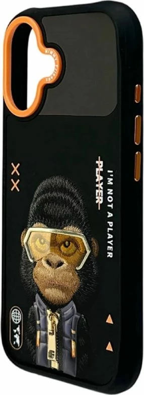 Mbrojtëse telefoni Nimmy Cool&Cute 2.0 Gorilla për iPhone 17, e zezë