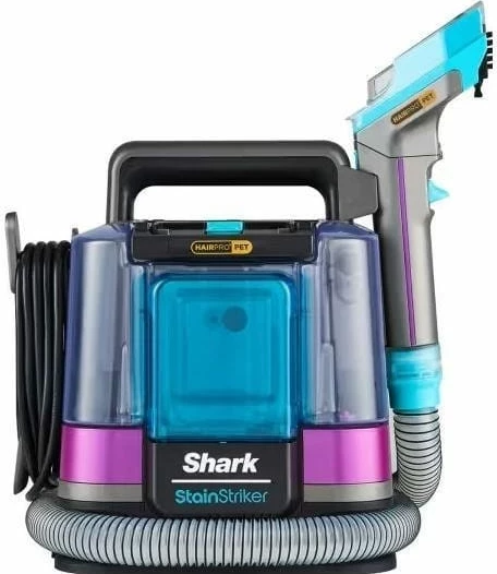 Kasë pastrimi Shark StainStriker HairPro PX250EUT, pa qese, me bateri, argjendtë