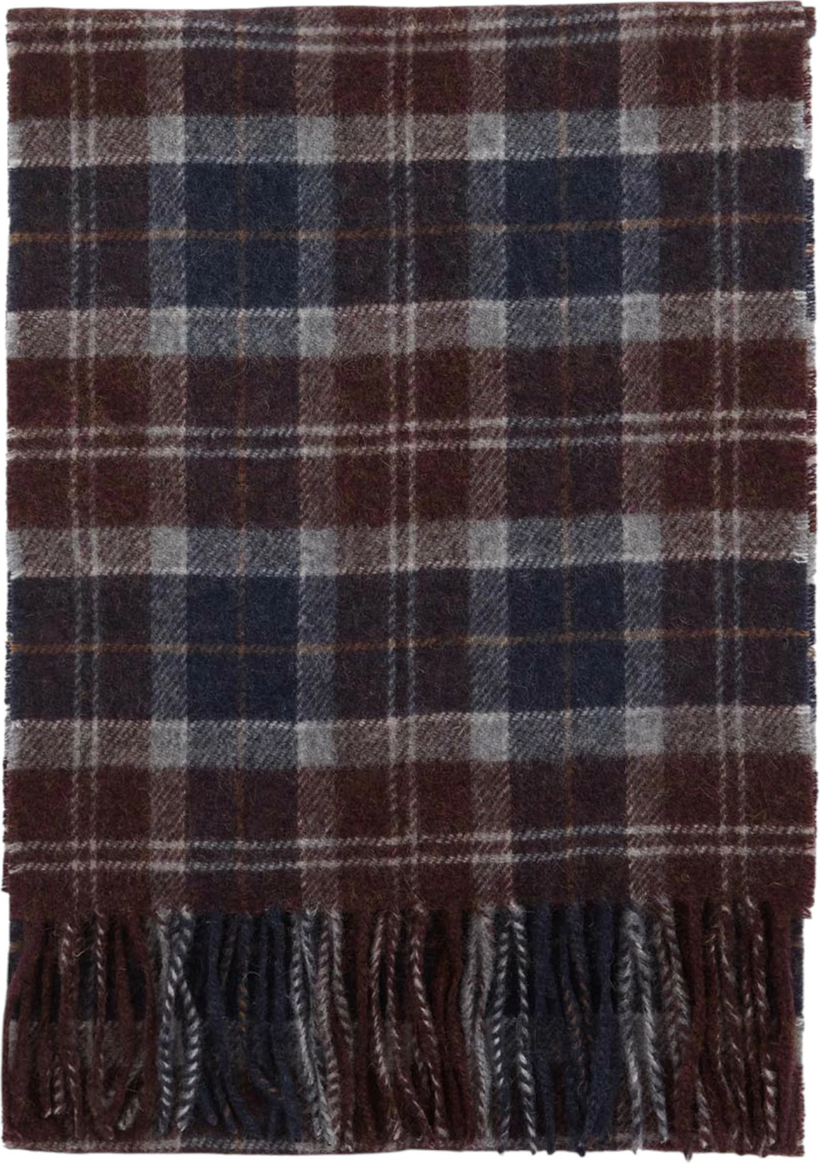 Shall për meshkuj Barbour Tartan Lambswool USC0001, kafe-blu
