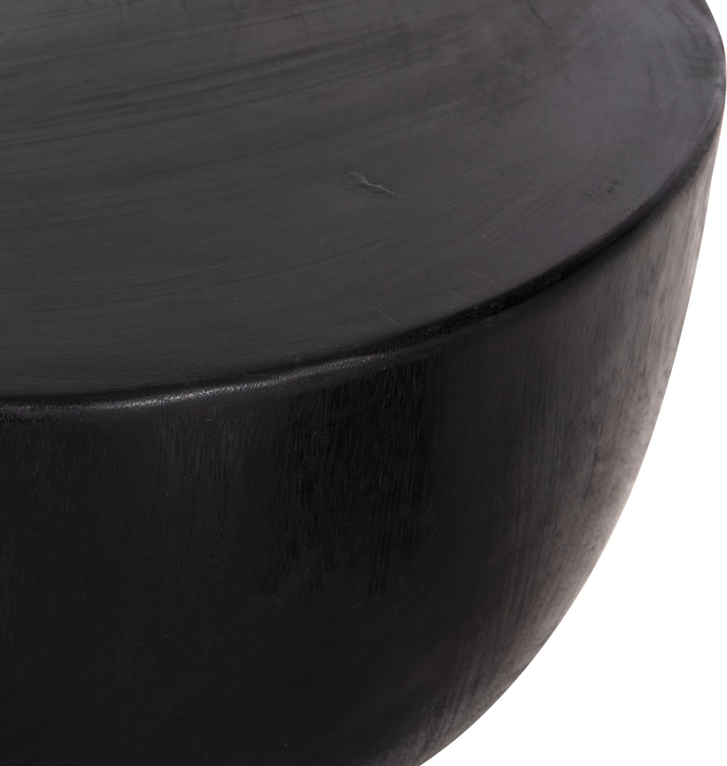 Tavolinë anësore POMPU, dru Suar i fortë, ngjyrë e zezë, FH9794.02, Φ58x34H cm