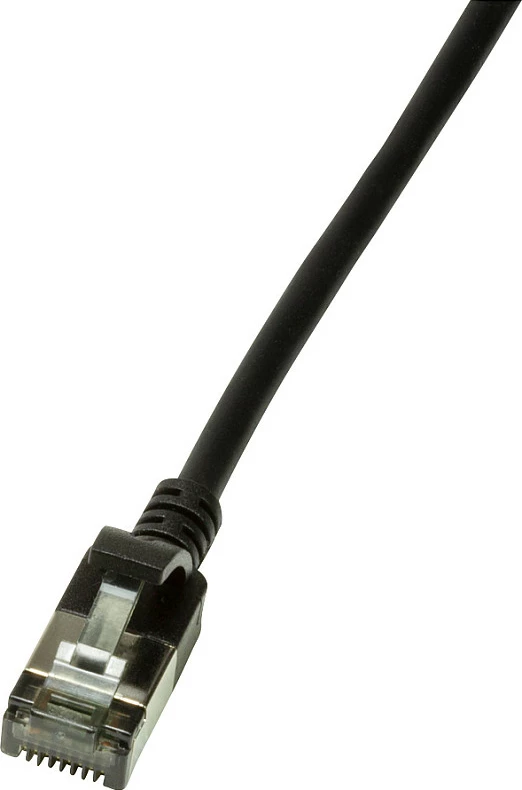 Kabllo rrjeti LogiLink Cat.6A SlimLine 2m, e zezë