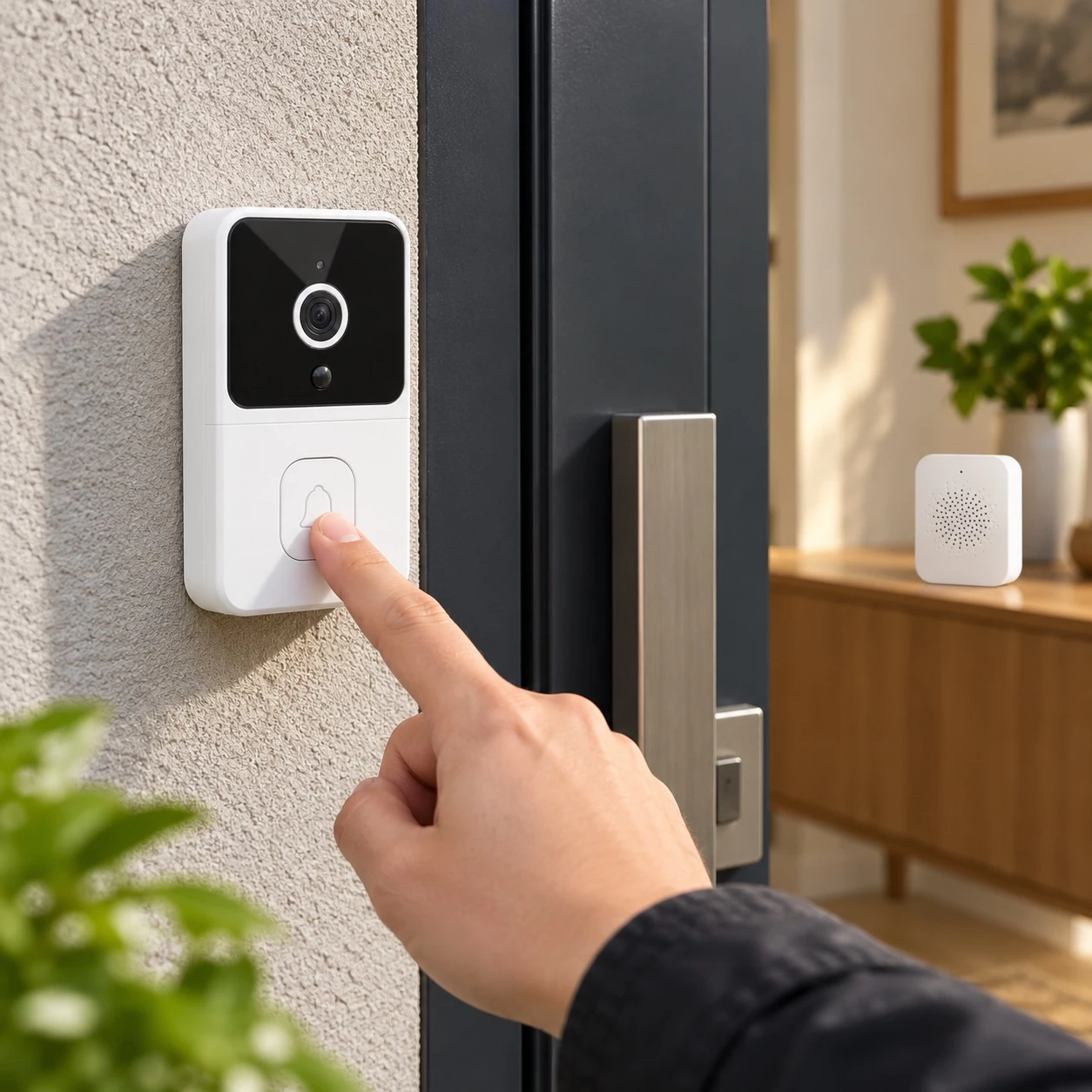 Zile Dere me Kamerë Mini Doorbell dhe Marrës të Brendshëm 4