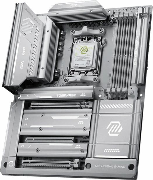 Pllakë amë MSI MAG X870E TOMAHAWK MAX WIFI PZ, ATX, DDR5, Wi-Fi 7, USB4, e bardhë/argjend