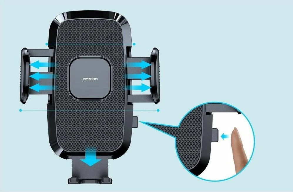 Mbajtës telefoni për veturë Joyroom JR-ZS259, kllamp 4.7-6.9\", rrotullim 360°, i zi, 1 copë
