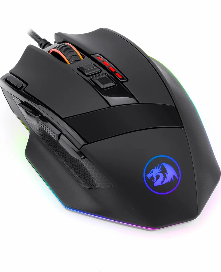 Maus gaming Redragon Sniper M801-RGB, 12400 DPI, RGB, me kabllo, i zi