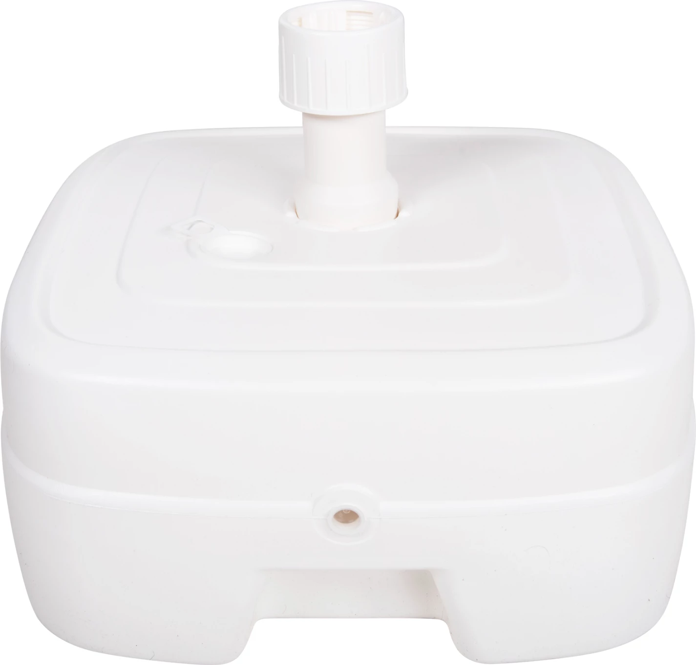 Bazë plastike për ombrellë me rrotë, SOLBAS FH6113.01, ngjyrë e bardhë, për shtyllë 33/50mm, 46,5x23,5Hcm